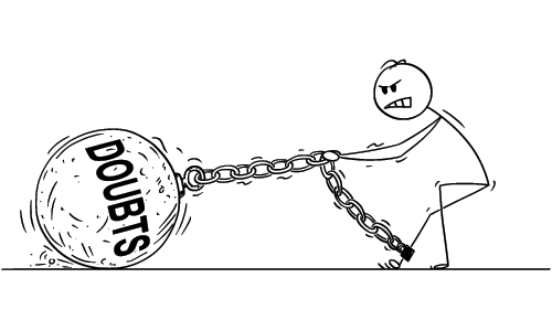 Illustration of Person Dealing with Doubts