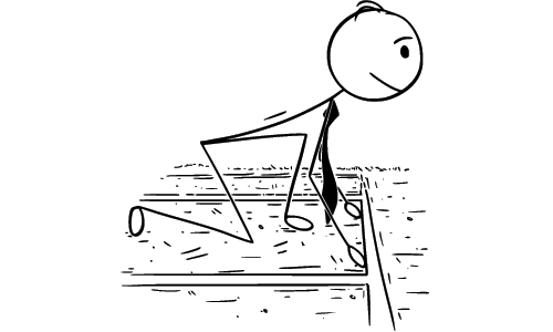 Illustration of Person Starting a Race